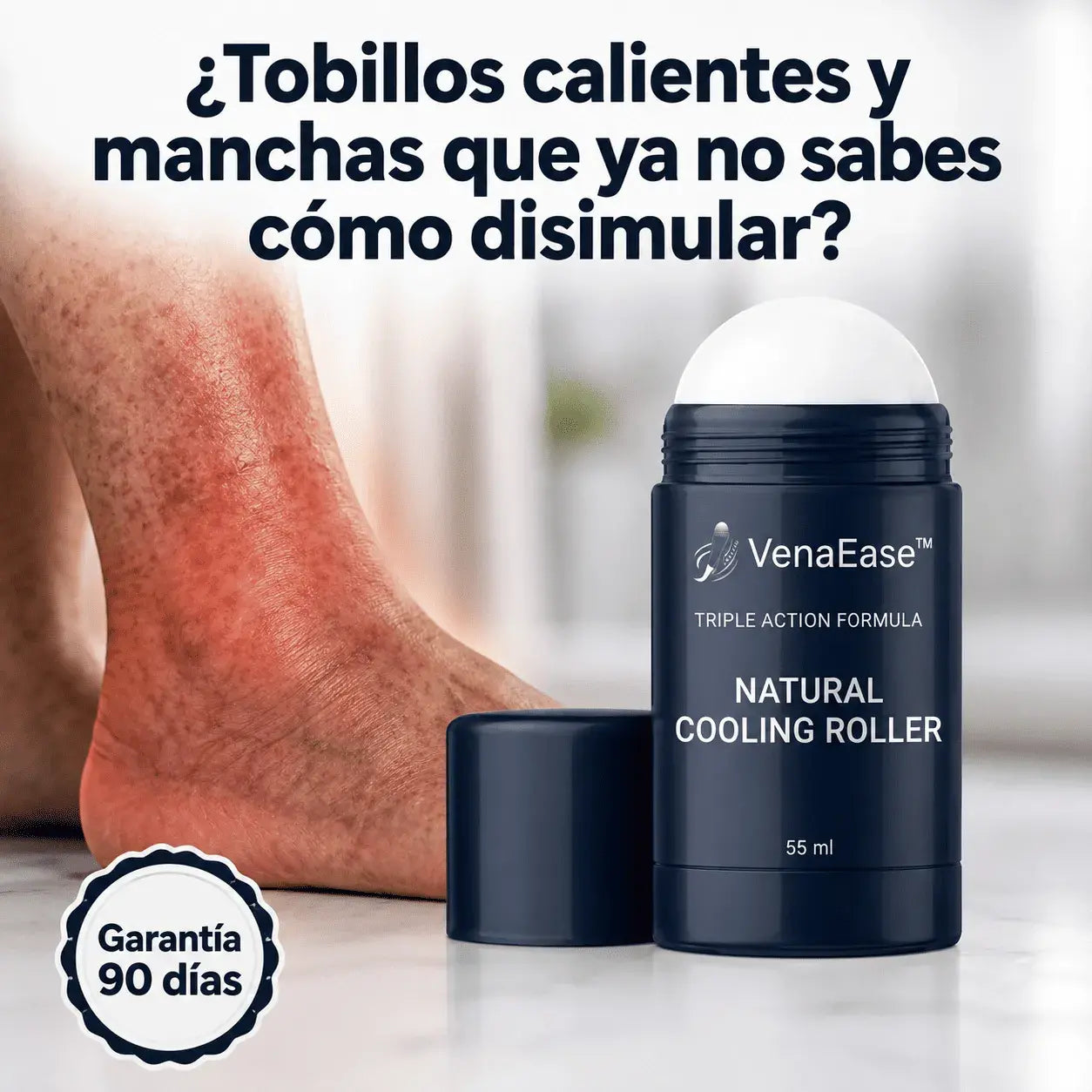 COOL RELIEF ROLL-ON — El Roll-On que Calma tus Tobillos Hinchados y le Devuelve la Ligereza a tus Piernas al Final del Día
