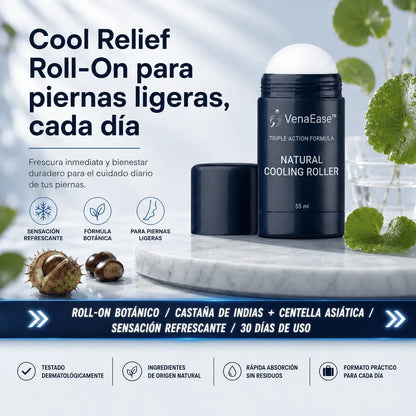 COOL RELIEF ROLL-ON — El Roll-On que Calma tus Tobillos Hinchados y le Devuelve la Ligereza a tus Piernas al Final del Día