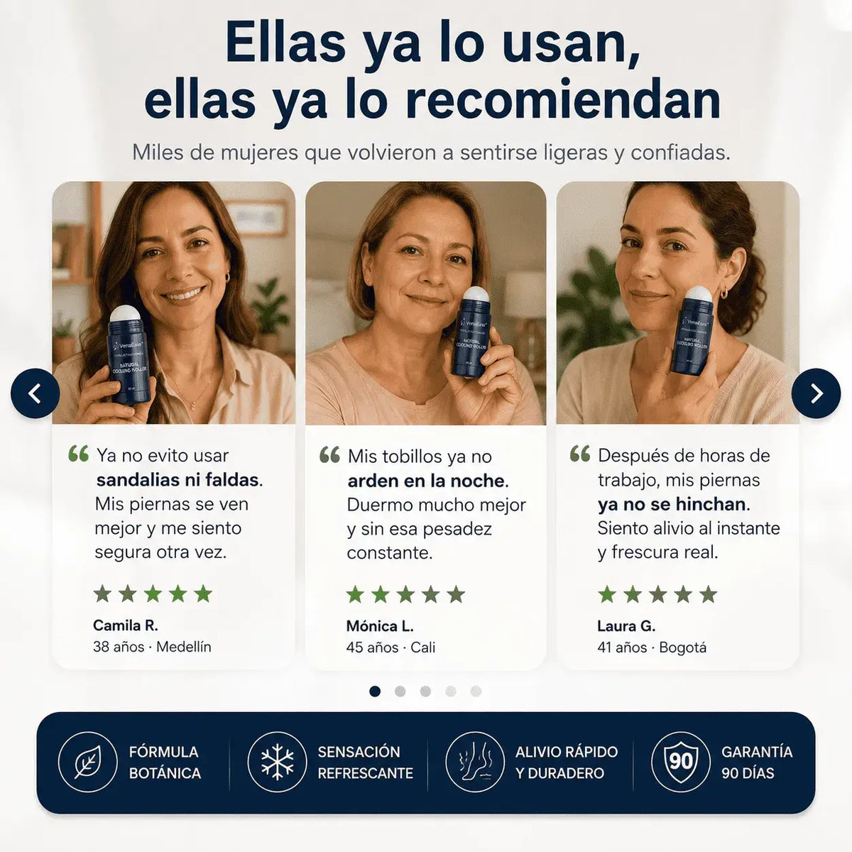 COOL RELIEF ROLL-ON — El Roll-On que Calma tus Tobillos Hinchados y le Devuelve la Ligereza a tus Piernas al Final del Día