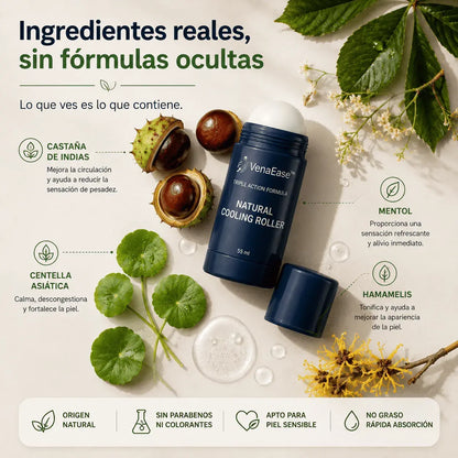 COOL RELIEF ROLL-ON — El Roll-On que Calma tus Tobillos Hinchados y le Devuelve la Ligereza a tus Piernas al Final del Día