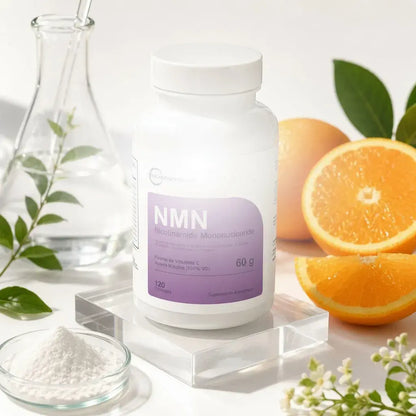 Kit x2 de NMN Microingredients, nicotinamida mononucleótido con vitamina C y niacina. Apoya la energía celular, la vitalidad y el envejecimiento saludable. 240 unidades, 60 porciones para 2 meses. Con INVIMA.